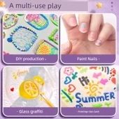 Fluoresan Kalem Seti - 8 Renk Stereo Jel Kalem + 8 Renk Kontur Kalem + 8 Renk Flash Jel Kalem thumbnail 4