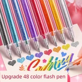 Renkli Işık Yayan Jel Kalemler - 8 Renk Hızlı Kuruyan - 2