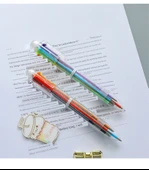 Baskı Tipi Çok Renkli Entegre 0.5mm Tükenmez Kalem - 30% Mürekkep - 6 Renk - 3 thumbnail 10