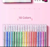 Renkli Işık Yayan Jel Kalemler - 8 Renk Hızlı Kuruyan - 12