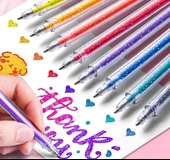 Renkli Işık Yayan Jel Kalemler - 8 Renk Hızlı Kuruyan - 8