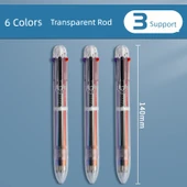 Baskı Tipi Çok Renkli Entegre 0.5mm Tükenmez Kalem - 30% Mürekkep - 6 Renk - 3 thumbnail 1