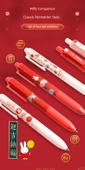 Miffy Ulusal Tarzı Jel Kalem - Tavşan Yılı Sınırlı 8'li Set - 20 Yedek - 8