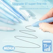 Fırça Kalem 0.5mm Hızlı Kuruyan Jel Kalem - 6 Adet Gradyan Pudra thumbnail 9