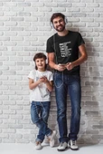 Babalar Günü Baba ? Kısa kollu bisiklet yaka t-shirt - 4