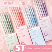 Fırça Kalem 0.5mm Hızlı Kuruyan Jel Kalem - 6 Adet Gradyan Pudra thumbnail 5