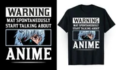 Anime Kısa kollu bisiklet yaka t-shirt - 1