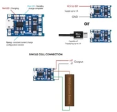 TP4056 Micro USB 1S 3.7V LiPo, Li-ion Pil BMS Korumalı Şarj Devresi - 10 Adet thumbnail 7