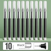 Hızlı Kuruyan Kalem - Siyah Mürekkep - 0.5mm - 10 Adet - Düz Mürekkep - 1