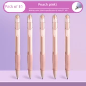 Hızla Kuruyan 0.5mm Jel Tükenmez Kalem Seti - 10 Şeftali Pembe - 1