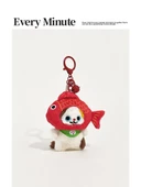 Şanslı Koi Kedi Peluş Bebek Kolye - Küçük Siyah Kedi - 3