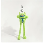 Sevimli Küçük Canavar Peluş Anahtarlık Çanta Süsü - Sarı - 8