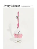 Sevimli Kazak Kuzu Peluş Anahtarlık - Pembe Kuzu - 2