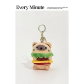 Kedi Hamburger Anahtarlık Süsü - Hamburger Siyam Kedisi - 1