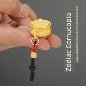 Zodyak Fare Anahtarlık - Zenginlik ve Hazine Cornucopia - 3