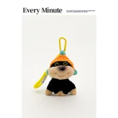 Sevimli Kravat Arı Yavru Peluş Çanta Süs Anahtarlık - Turuncu Şapka thumbnail 1