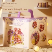 Yapı Blokları Çiçek Pasta Puzzle Oyuncak - Romantik Çiçek Müzik-Piyano 841 Granüllü - 5