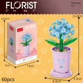 DIY Yapı Blokları Çiçek Buketi Kiti - Hortensiya - 1