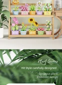 DIY Yapı Blokları Çiçek Buketi Kiti - Hortensiya - 9