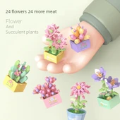 DIY Yapı Blokları Çiçek Buketi Kiti - Hortensiya - 4