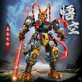 Efsanevi Yarı Mekanik Mecha-Guan Yu Yapı Bloğu Modeli - 664 Parça - 2