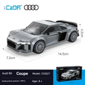 1:24 Audi R8 Yapı Blokları Spor Araba Modeli - 199 Parça - Eğitici Oyuncak - 1