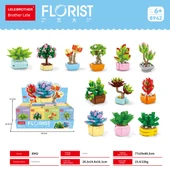 Yapı Bloğu Çiçek Buketi Kiti - Etli Saksı C [12 kutu] 1200 + granüller - 1