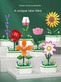 DIY Çiçek Yapı Blokları - Portakal Zambak - Saksılı - 4