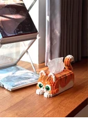 Kedi Peçetelik Yapı Blokları - 17cm Süt Kedi - 8