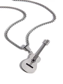 Titanyum Çelik Gitar Kolye - Gümüş Klasik Gitar thumbnail 6