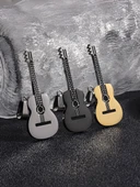 Titanyum Çelik Gitar Kolye - Gümüş Klasik Gitar thumbnail 5