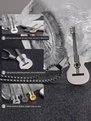 Titanyum Çelik Gitar Kolye - Gümüş Klasik Gitar thumbnail 4