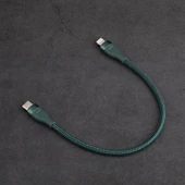 Çift Type C Hızlı Şarj Kablosu - 0.25M Yeşil - 11