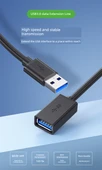 USB 3.0 Uzatma Kablosu - 5m - Sağ Eğilimli Hızlı Veri Aktarımı - 7