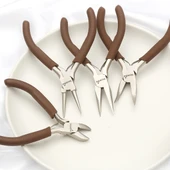 Karbon Çelik El Aleti Pense - Sarı Saplı 3-Hole Düz Uç (Dişli) 12cm - 6