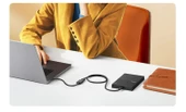 Type-C to USB 3.0 OTG Örgü Adaptör Kablosu - 0.2m 10GB + 3A Şarj - 10