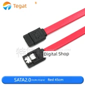 Yüksek Hızlı SATA 2.0 Veri Kablosu - Çift Yaylı Kırmızı 45cm - 1