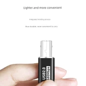 OTG Elektronik Klavye Mobil Telefon Bağlantı Kablosu - Siyah Dirsek - Type-C Dişi - USB-B Erkek thumbnail 5