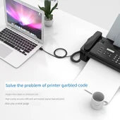 USB 3.0 A'dan B'ye Erkek Yazıcı Kablosu - 5m - Mavi - 5