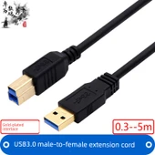USB 3.0 A'dan B'ye Erkek Yazıcı Kablosu - 1m - Mavi - 2