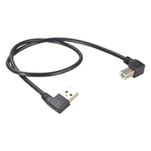 USB 2.0 A Erkek - B Erkek Yazıcı Kablosu - 30cm - Sol Dönüş - 3