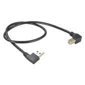 USB 2.0 A Erkek - B Erkek Yazıcı Kablosu - 30cm - Sol Dönüş - 4