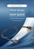 USB 2.0 A Erkek - B Erkek Yazıcı Kablosu - 30cm - Sol Dönüş - 7