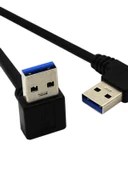 USB 3.0 Veri Kablosu - Çift Düz Baş - Mavi - 0.5m - 2