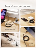 Tungsten Altın İkili C İki Paket 1m PD100W Manyetik Şarj Kablosu - Apple iPhone 16/15 - 5