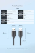 USB Veri Kablosu - 1.5m - Siyah - 10