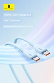 USB-C ile USB-C Şarj Kablosu - Mavi - 2m - 6