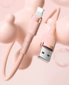 Hızlı Şarj Veri Kablosu - USB'den Lightning - 1m Tek Paket Kiraz Pudrası - 7