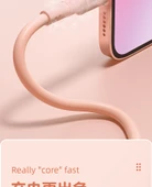 Hızlı Şarj Veri Kablosu - USB'den Lightning - 1m Tek Paket Kiraz Pudrası - 10