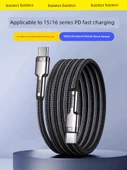 100W USB-C to USB-C Kablo - 2m - Siyah - Apple 15/16 Serisi, iPad/Laptop Uyumlu - 2